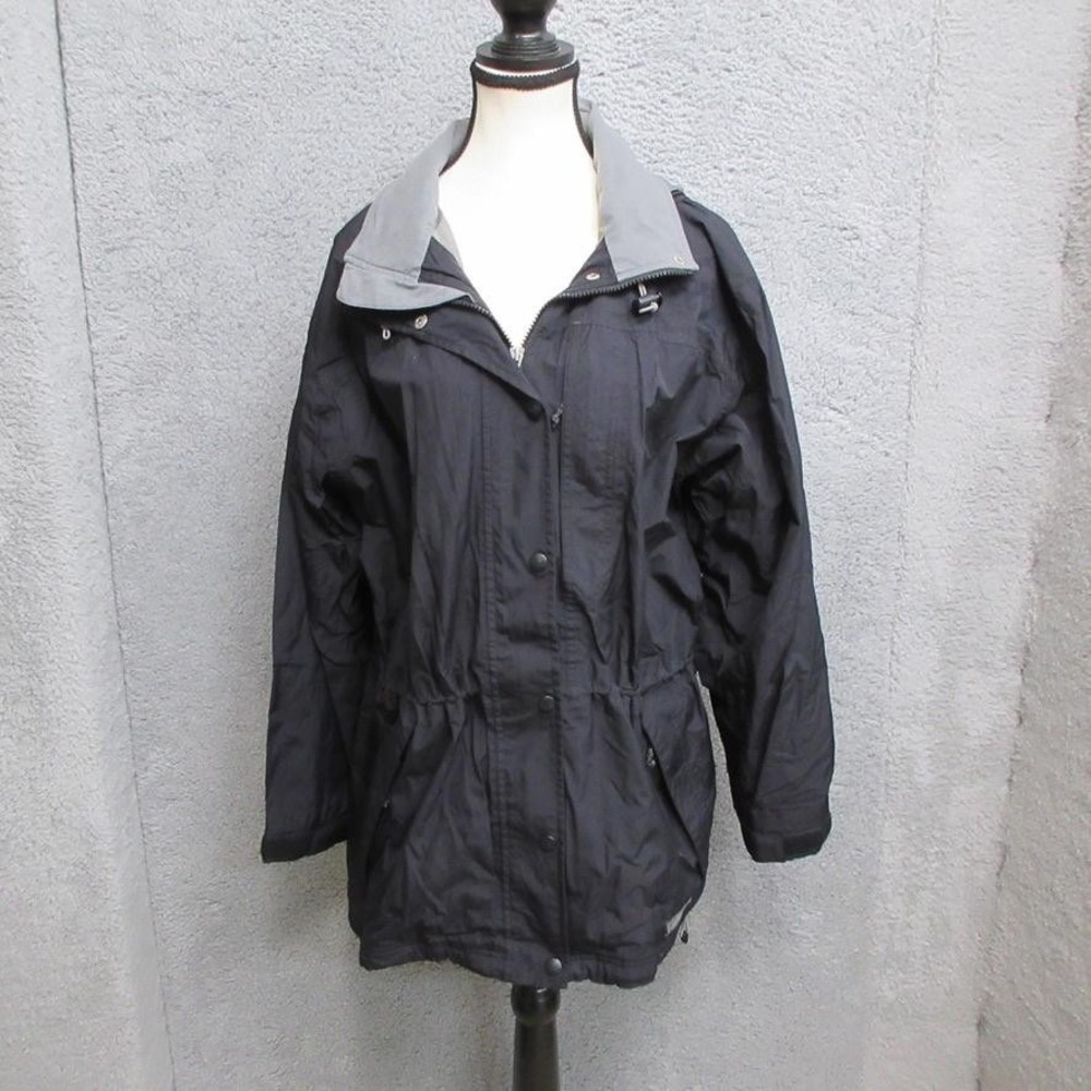 REI Jacket Womens Medium Element Parka Hooded Waterproof Hiking Outdoor